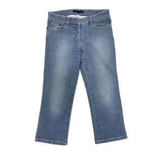 Theory Cropped Straight leg Jeans Light wash Denim Mid Rise Capri Women's Size 2